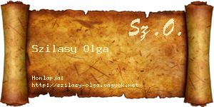 Szilasy Olga névjegykártya